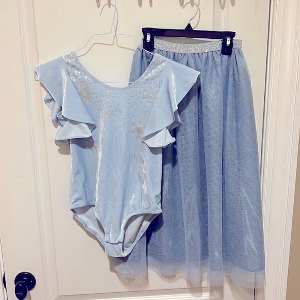 Disney Frozen II Elsa Costume Bodysuit and Long Skirt